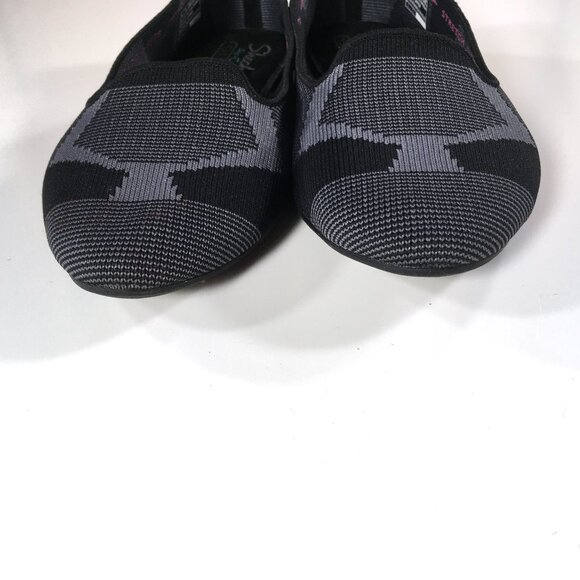 Skechers Cleo - Sherlock Flats Womens Size 8 Black Gray Knit Fabric 44731 - Picture 6 of 10